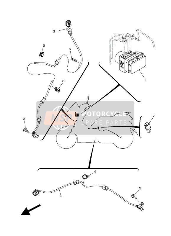 2DP859700200, Wheel Sensor Assy, Front, Yamaha, 0